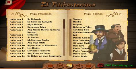 El Filibusterismo Interactive App .